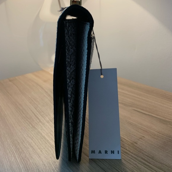 Marni Cache Oversized Snakeskin Clutch Bag - Picture 13 of 15